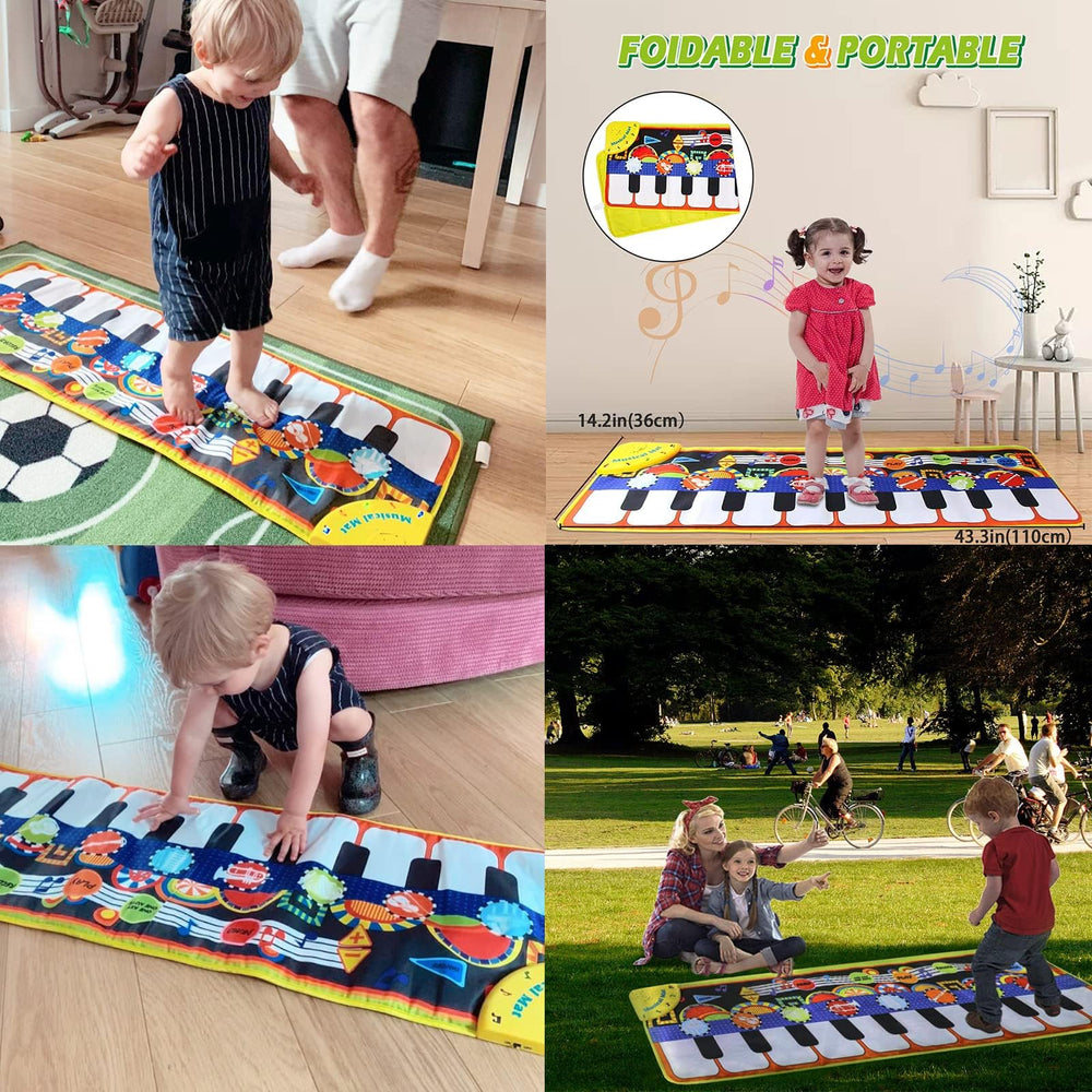 Cyiecw Piano Mat folded for compact storage and portability