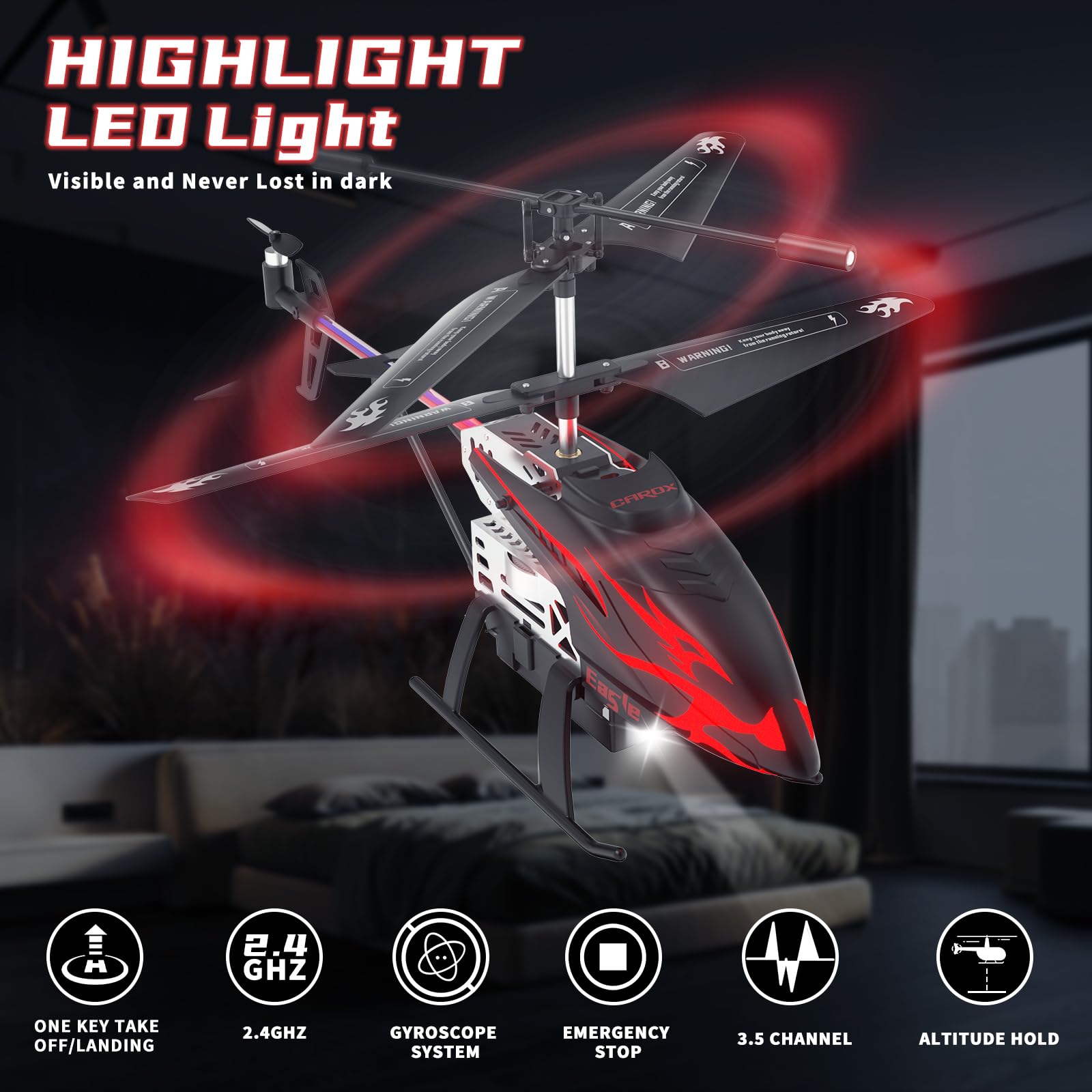 cylion durable PVC body and reinforced landing gear protect indoors.