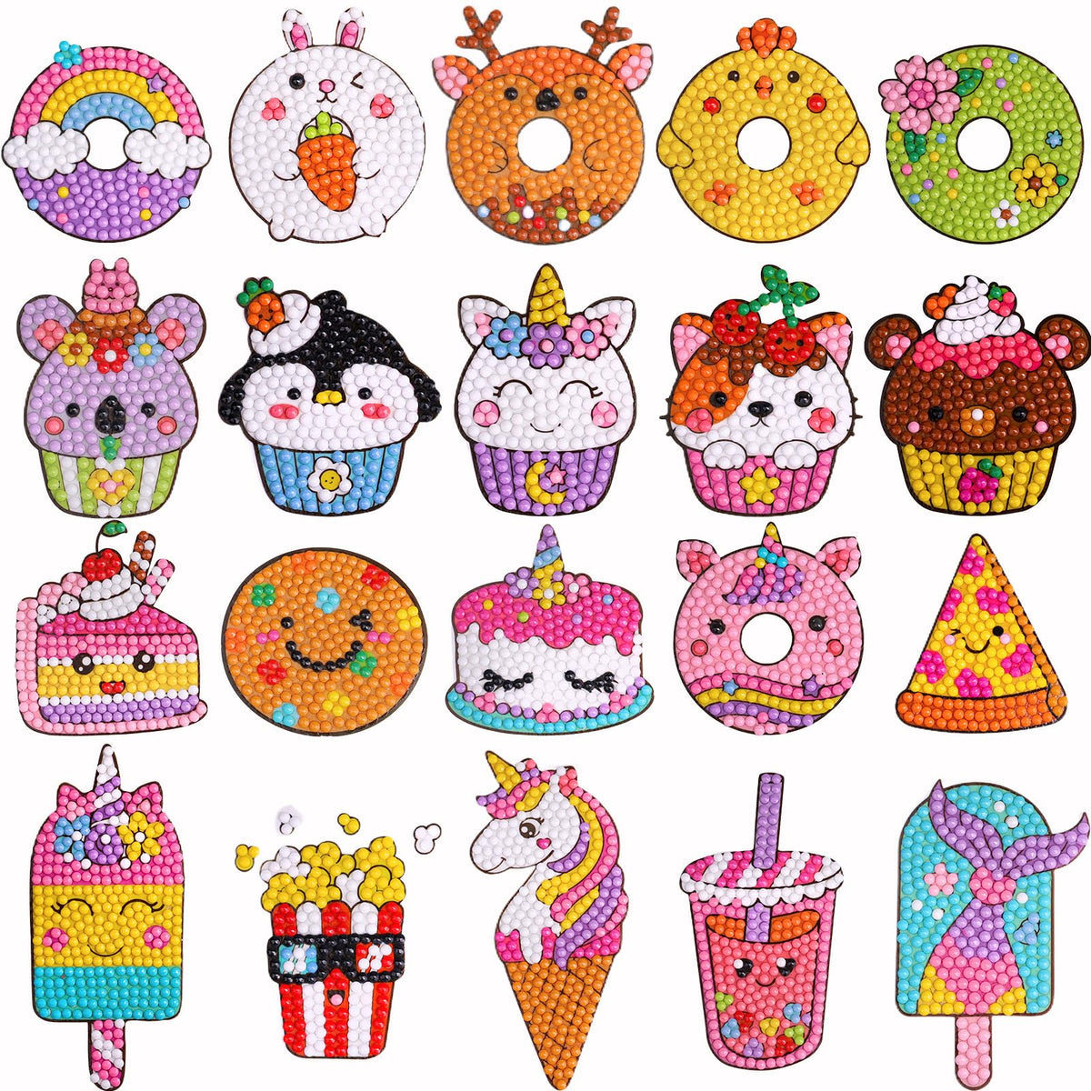 Cymbana Diamond Painting Kit Cupcake design for kids' creativity and focus.