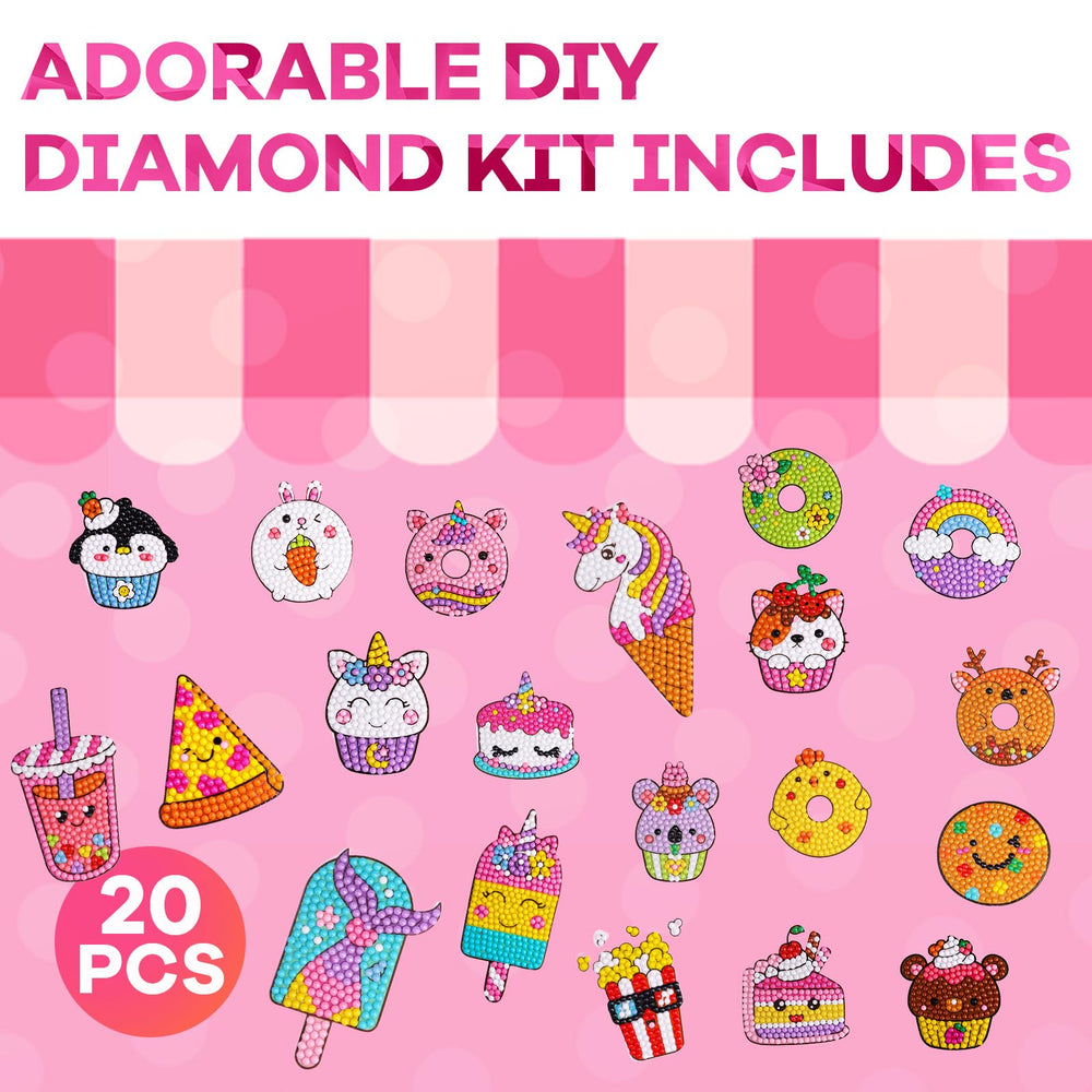 Cymbana Diamond Painting Kit Donut design supports fine motor skills.