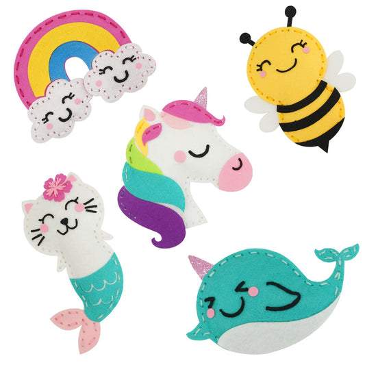 Cymbana Kids Sewing Kit unicorn project boosts creativity and fine motor skills.