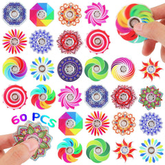Cymeray 60-pack mini fidget spinners in assorted colors for parties and classrooms.