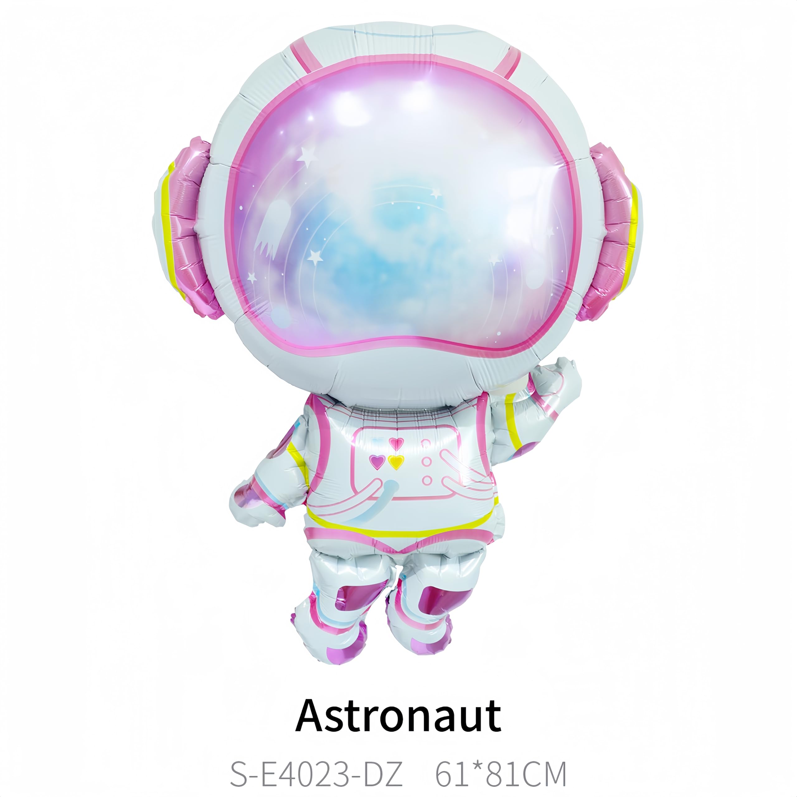 CYMYLAR four-point star balloons add sparkling cosmic touches.