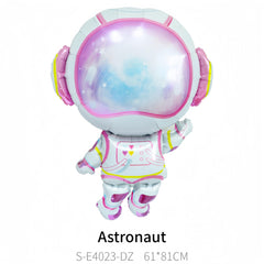 CYMYLAR four-point star balloons add sparkling cosmic touches.