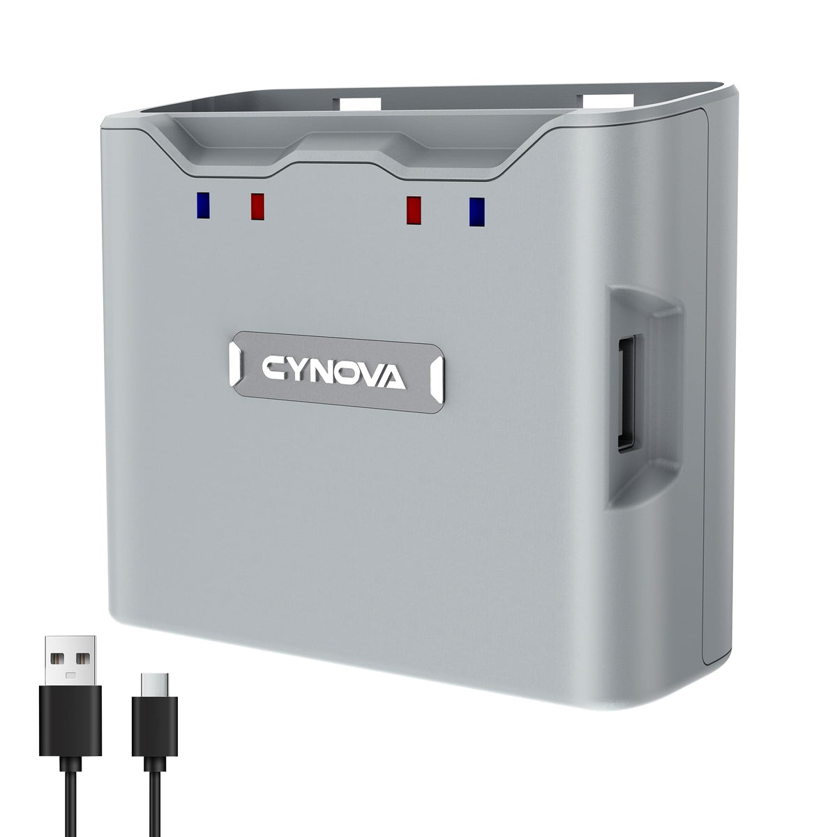 CYNOVA DJI Mini 4K Battery Charger front view, compact travel-ready hub.