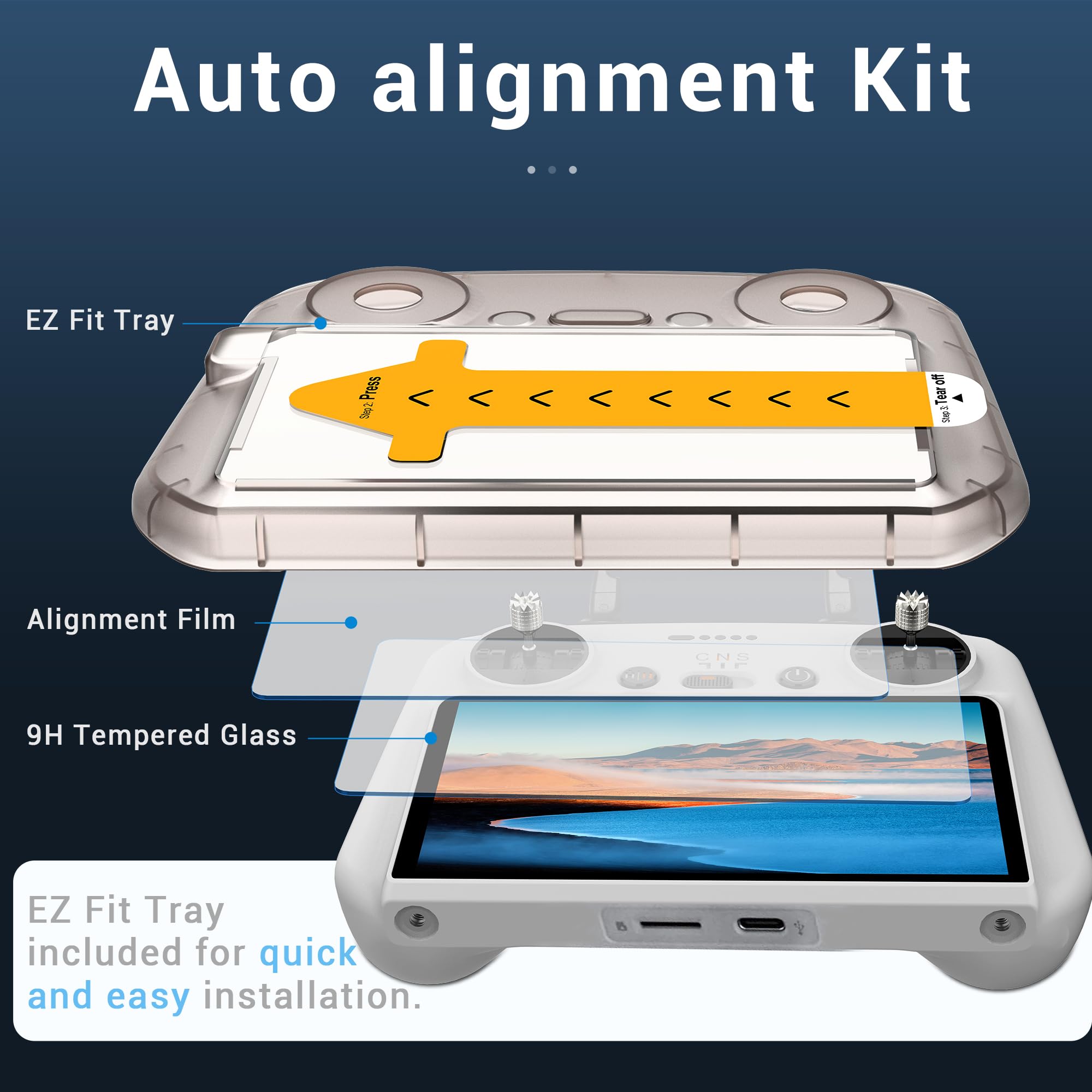 CYNOVA DJI RC2 screen protector offers ultra HD transmittance for clear vision
