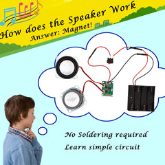 CYOEST Bluetooth Speaker Kit parts and circuit board ready for assembly