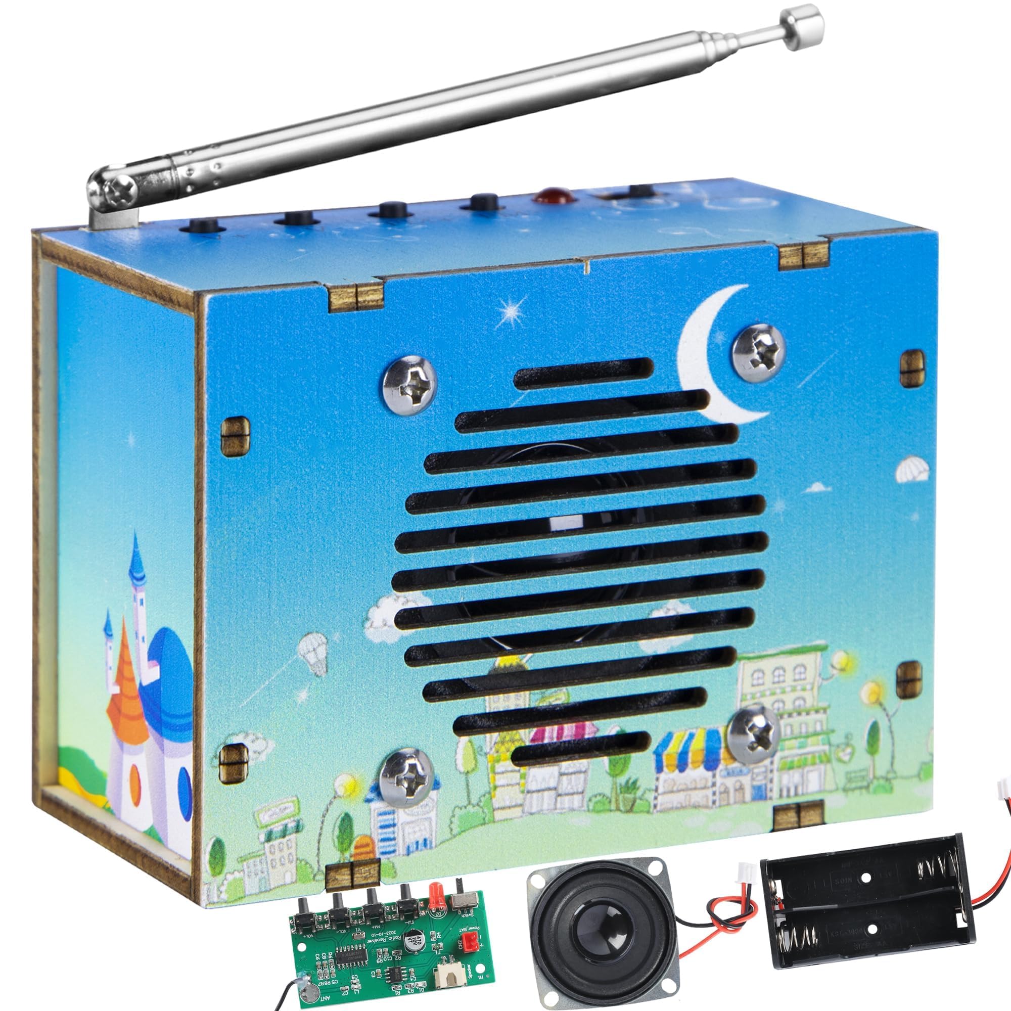 CYOEST FM radio kit being assembled with beginner friendly instructions for first time builders
