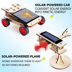 CYOEST wind-powered vehicle model showing miniature turbine action