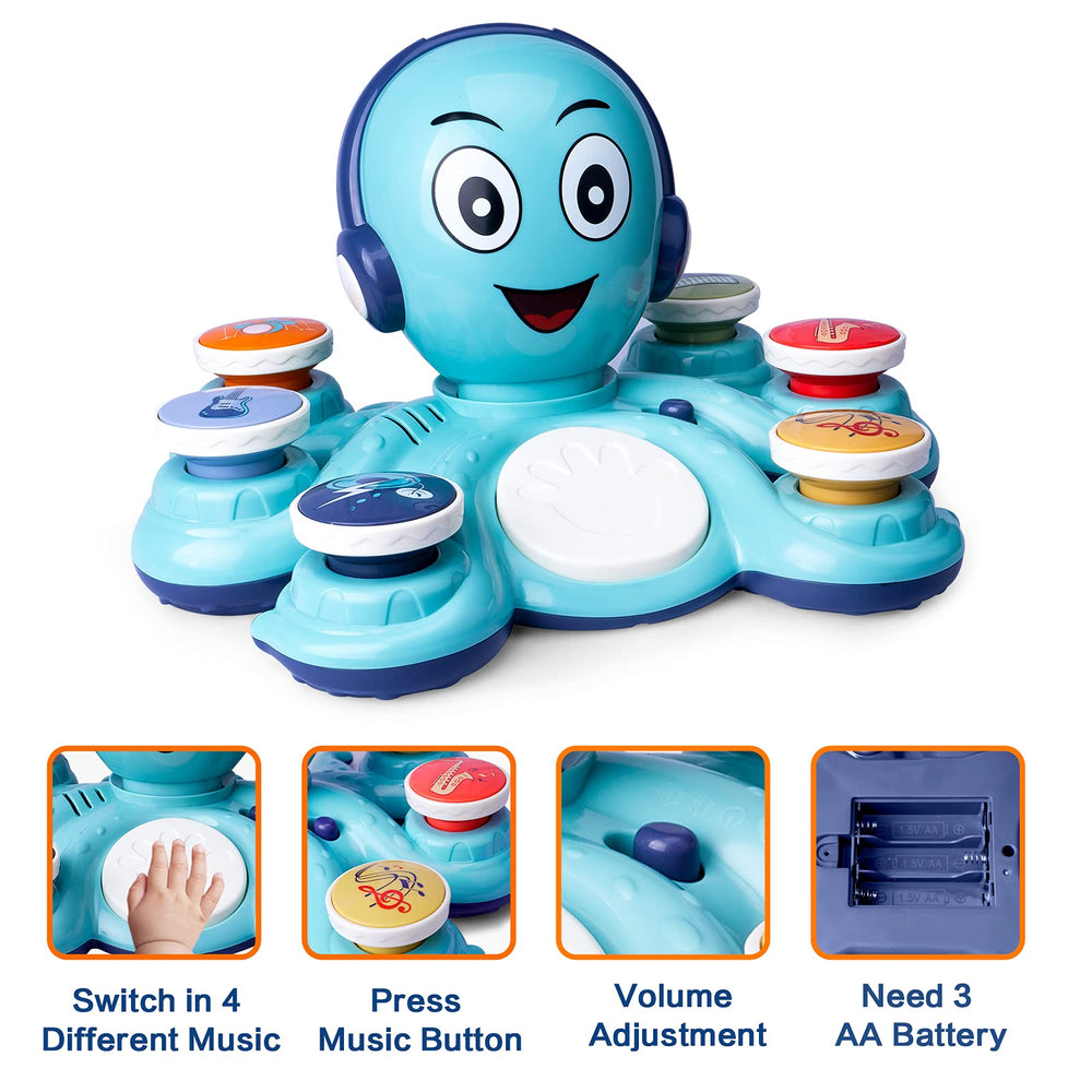 CYURMJUN octopus toy with soft edges for safe toddler handling