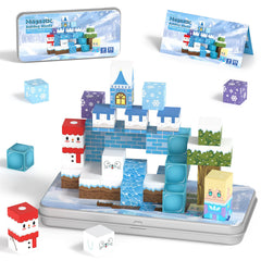 CZCUUDZ 35-piece travel magnetic tiles in a compact box for on-the-go creativity