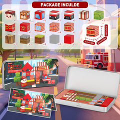 CZCUUDZ magnetic tiles on iron box surface provide secure play on metal surfaces