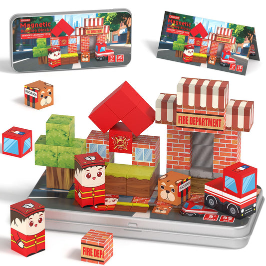 CZCUUDZ travel magnetic blocks on iron box enable portable creative play during trips