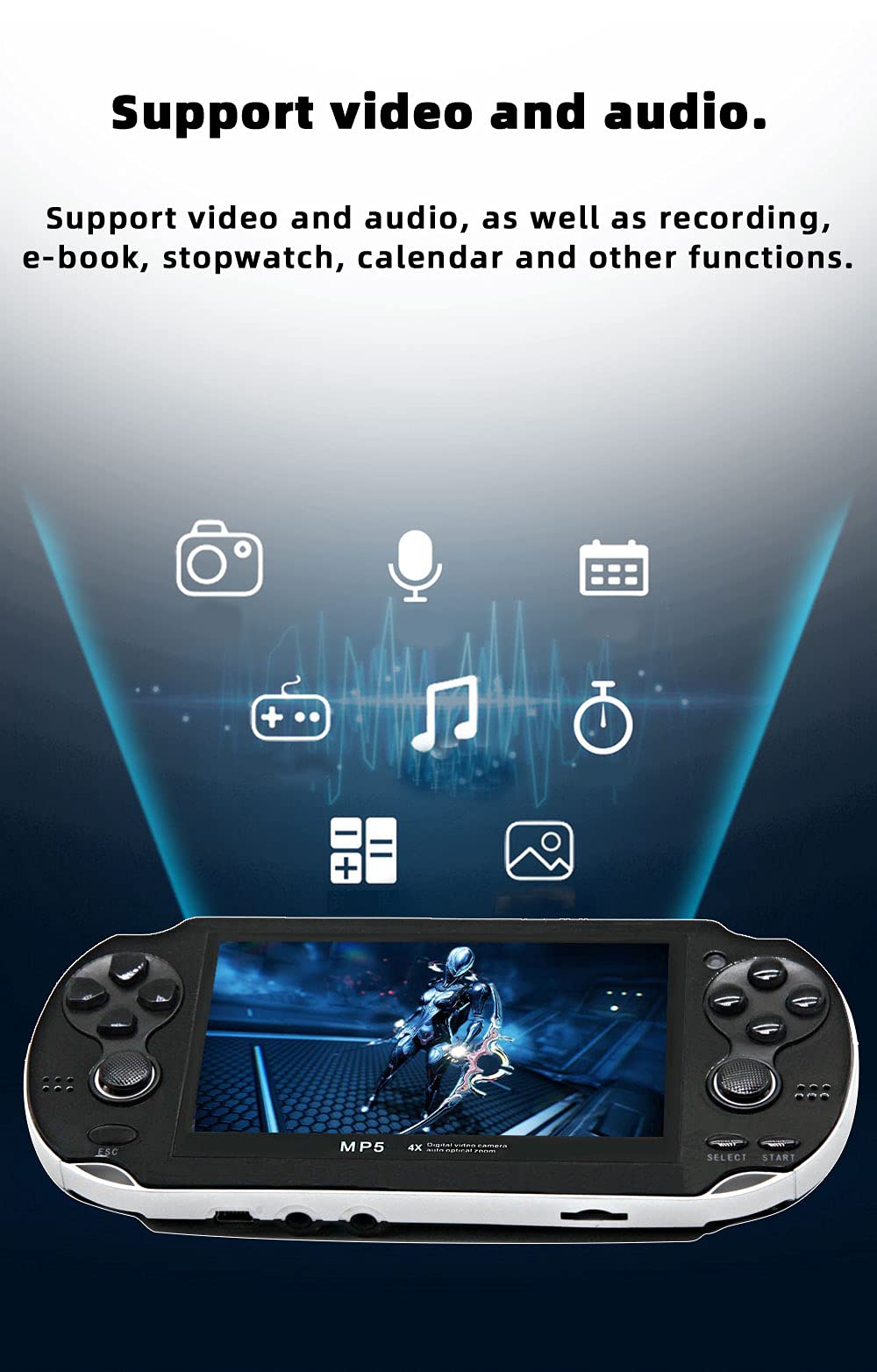 CZT rechargeable battery for hours of play.