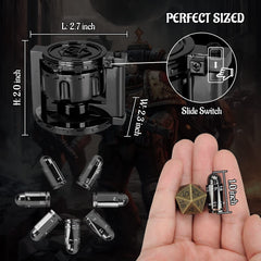 CZYY spinning revolver cylinder case demonstrates stylish storage and a handy fidget option.