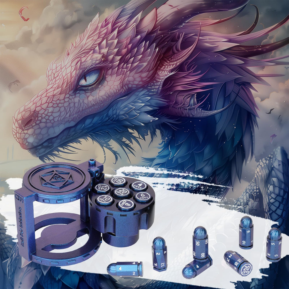 CZYY bullet Dpercent blue dice for critical success opportunities.