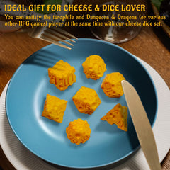 CZYY Cheese Dice 7-Piece Set: playful tabletop accessory for game nights