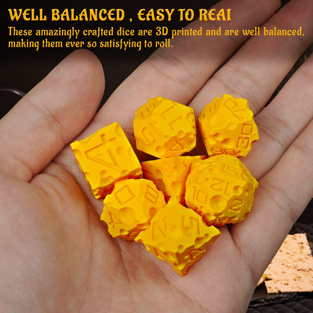 CZYY Cheese Dice D8: vibrant cheese theme enhances table presence