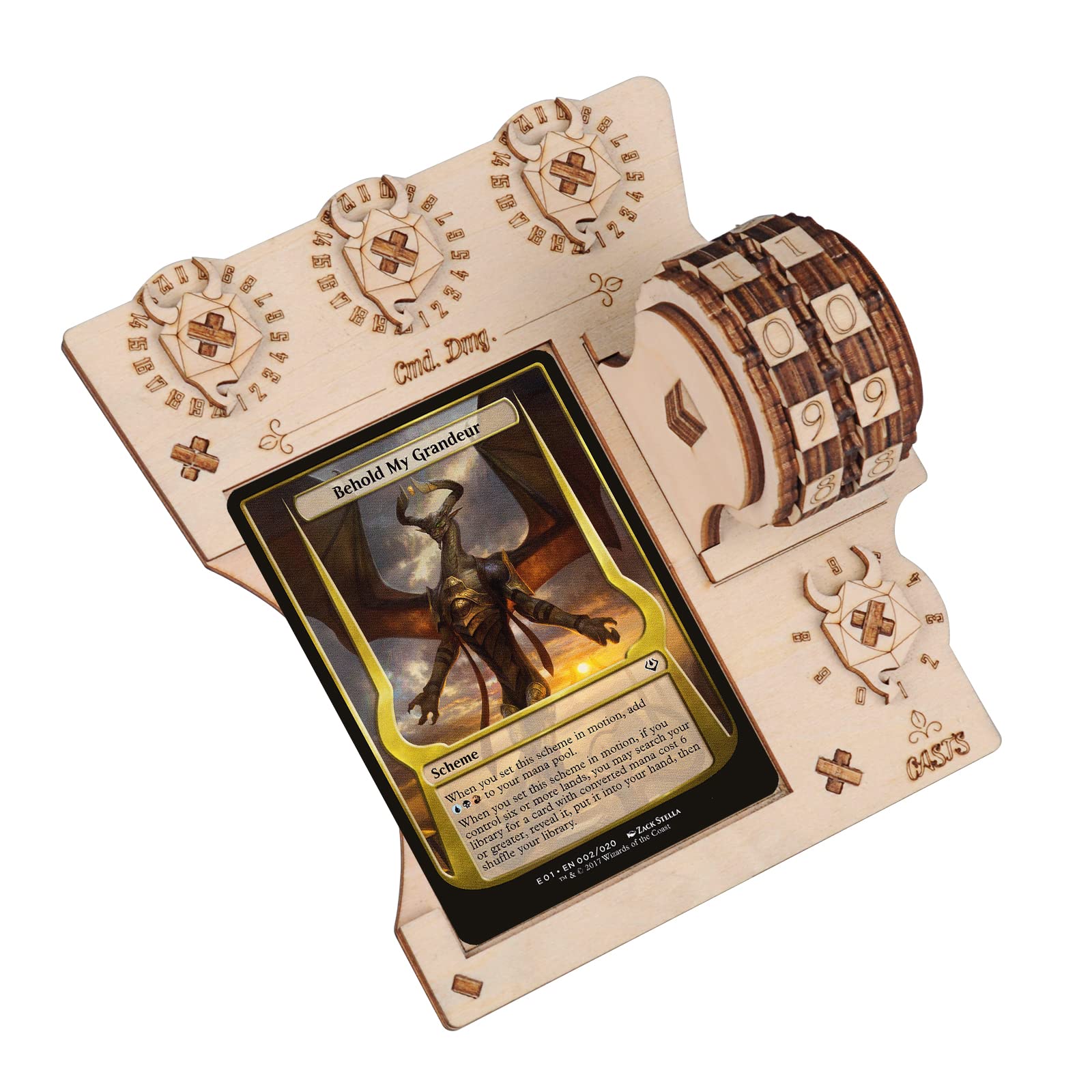 CZYY Commander EDH tray with life counter keeps life totals tidy during MTG games.