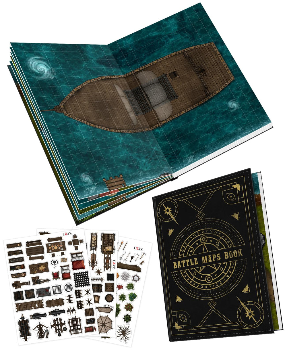 CZYY DND Battle Map Book with 32 maps for quick campaign setup and play