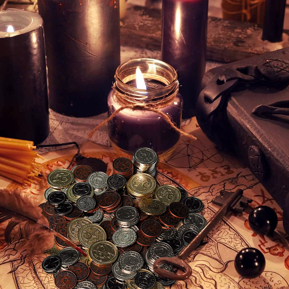 CZYY leather dragon-eye pouch complements coin set for secure treasure storage