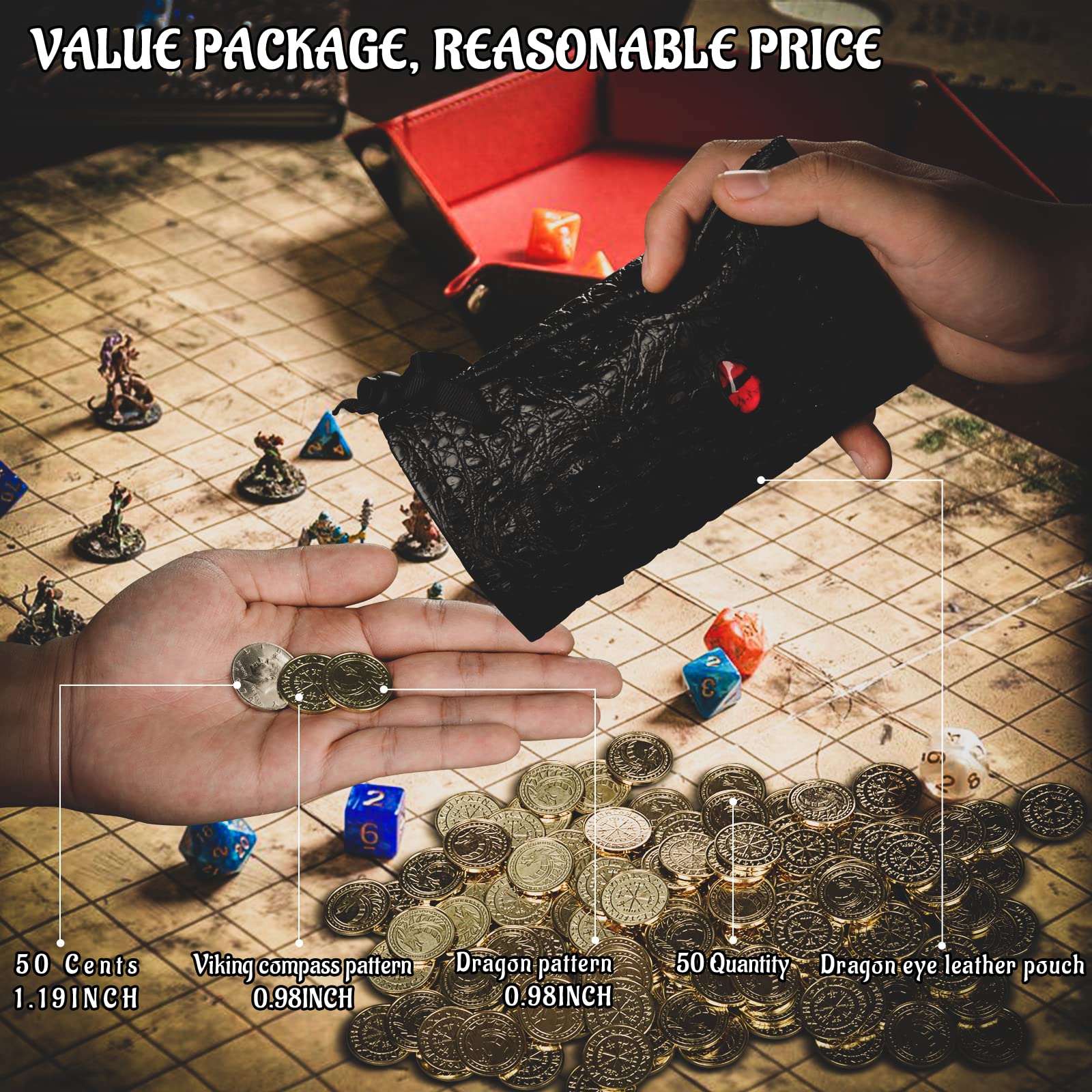 CZYY DND Fantasy Coins in hand convey satisfying weight and realism.
