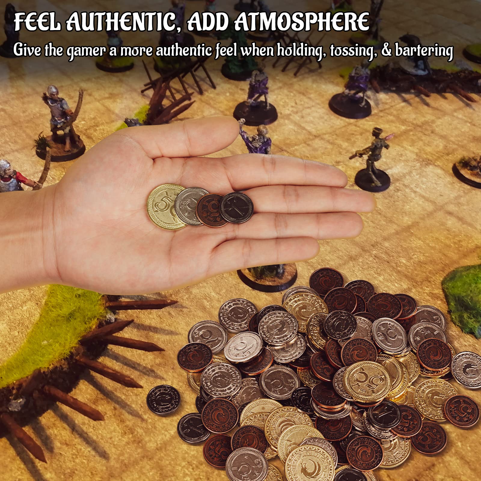 CZYY DND metal coins with antique finish and heavy-weight feel for realism
