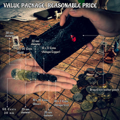 CZYY DND metal coins used as LARP props and party treasures