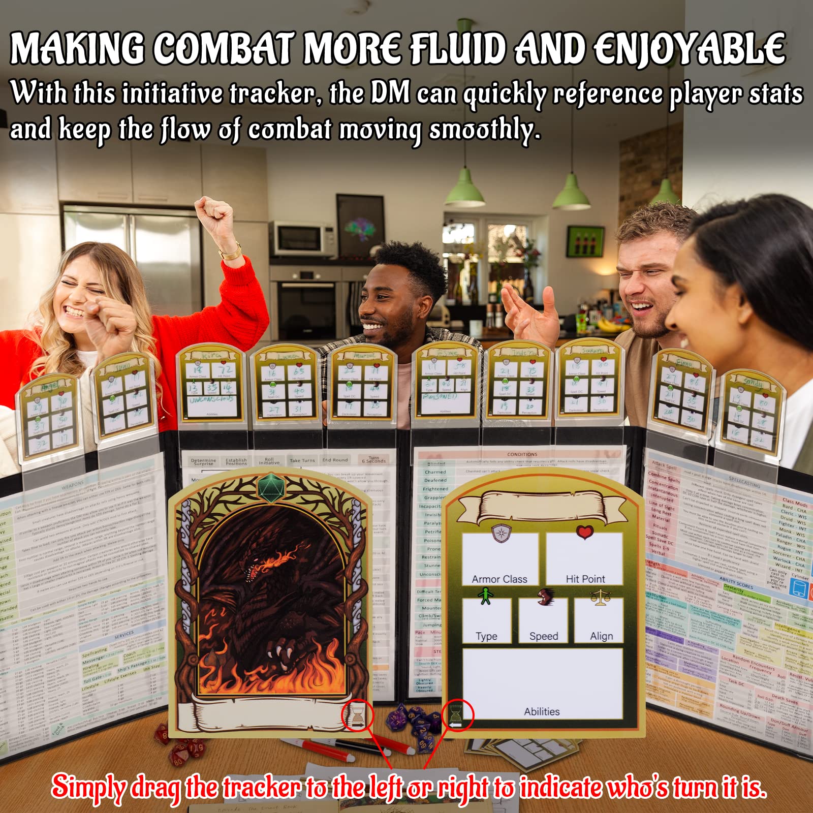 CZYY DND monster card insert for fast encounter tracking
