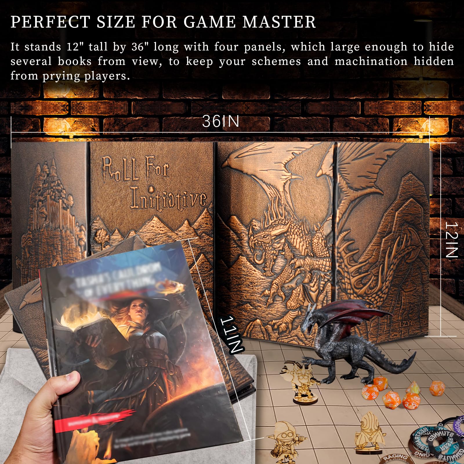 CZYY DND screen compact 9x12 inches fits bags for on-the-go play