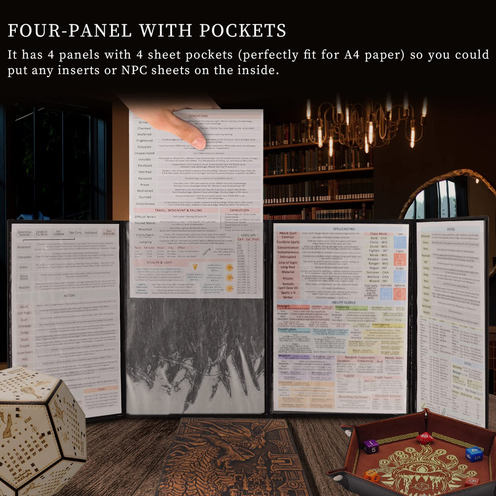 CZYY DND screen wet-erase pockets let notes vanish after sessions