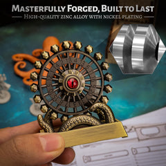 CZYY Ferris Wheel D20 bronze tentacle design decor for desk or shelf.