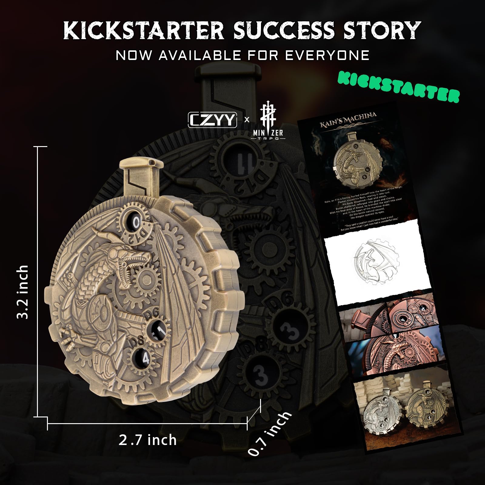 CZYY MinZerTRPG ideal gift for gamers, artificers, and dice enthusiasts.