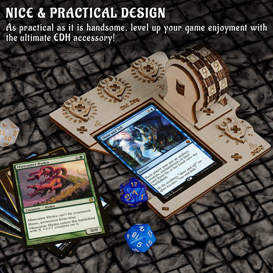 CZYY wooden commander EDH tray highlights a warm wood finish for tabletop setups.
