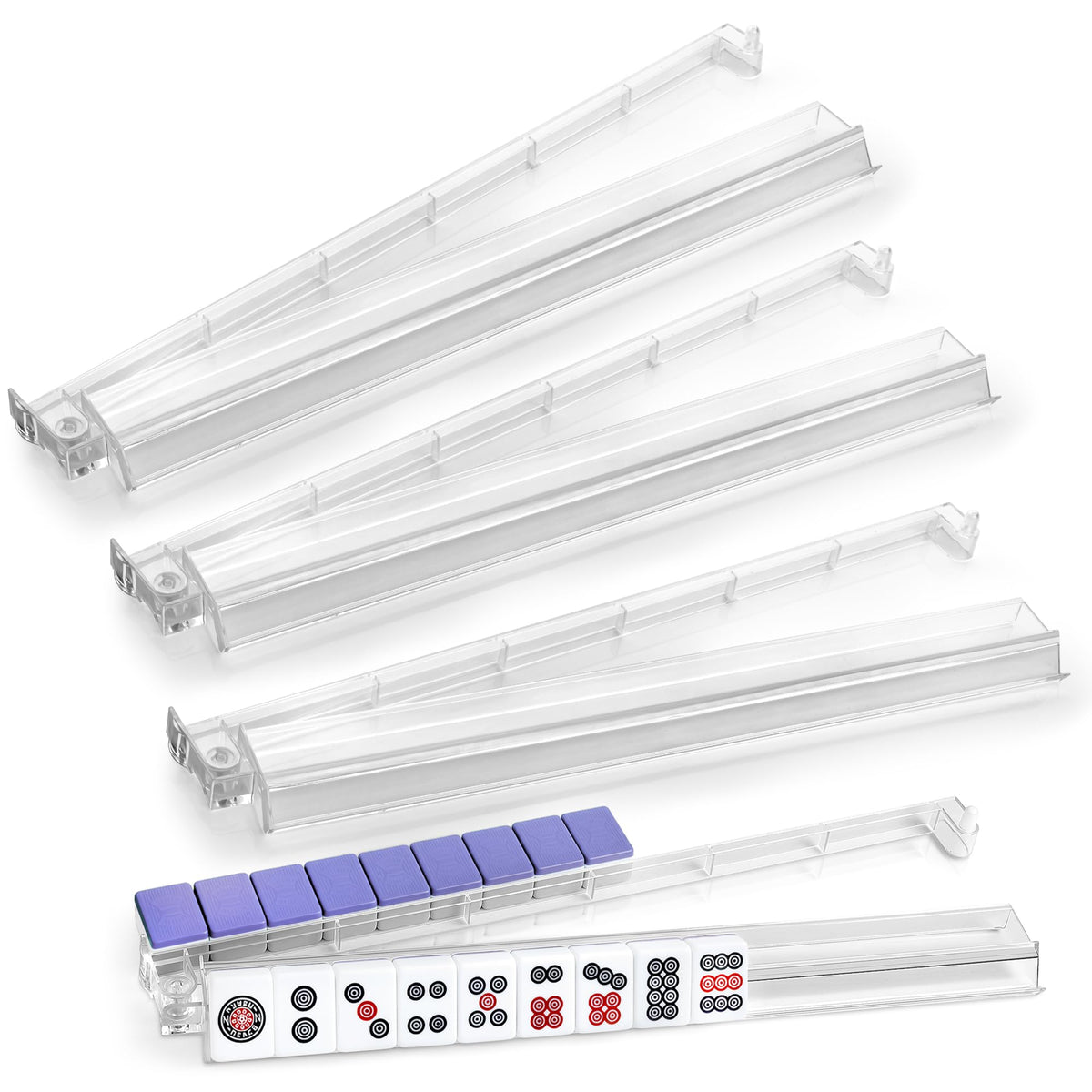 czzwak mahjong rack pushers 4pc with built-in pushers for easy tile organization