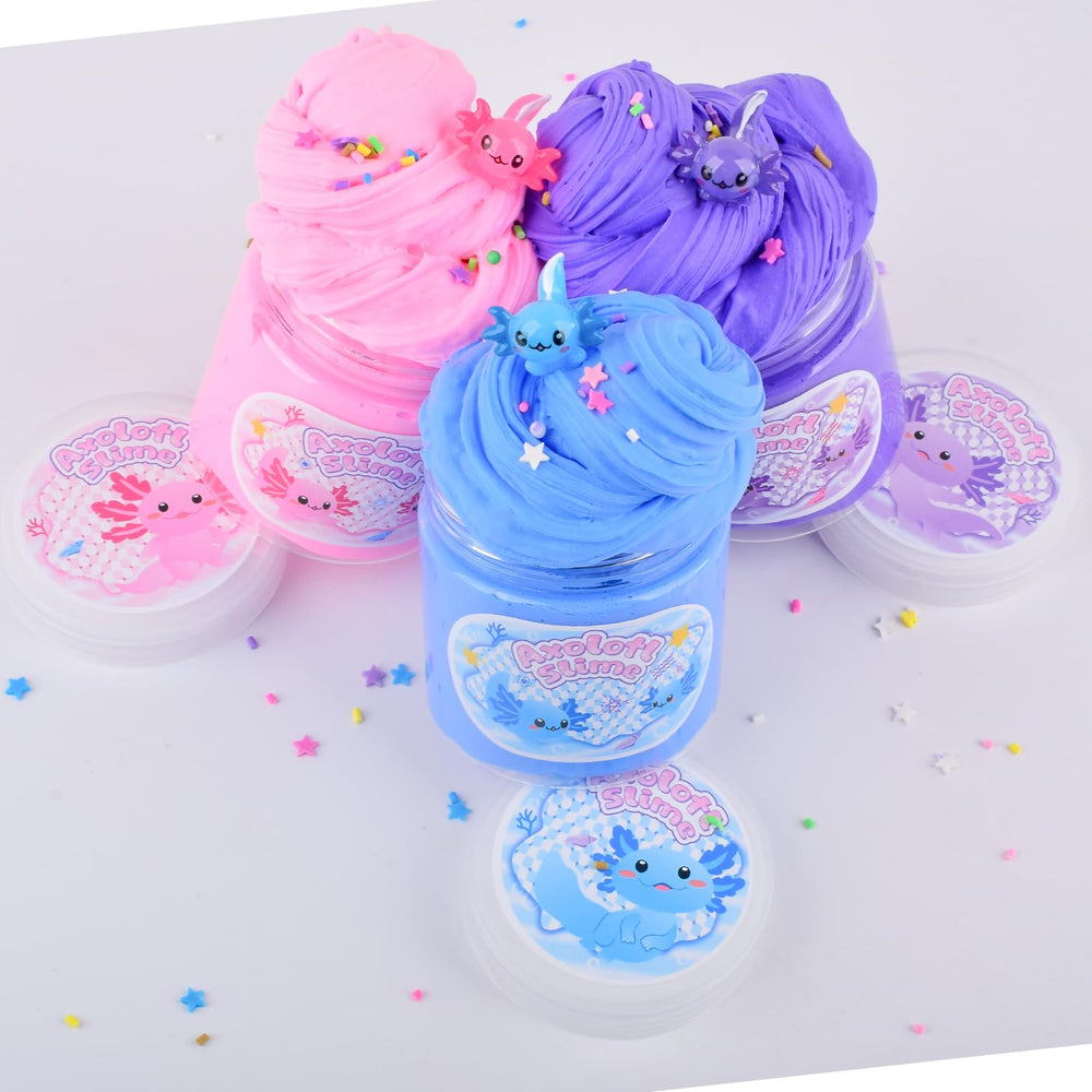 D'ALBA Axolotl Butter Slime 100ml bottle shown for size reference.