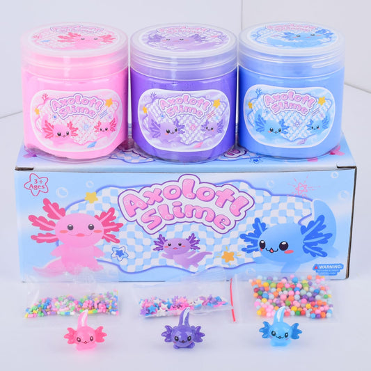 D'ALBA Axolotl Butter Slime purple charms spark imagination.