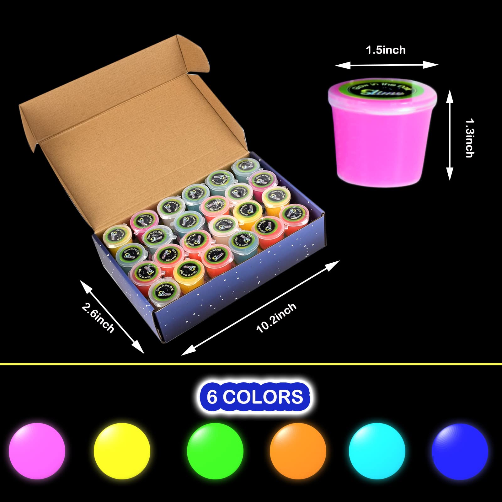 D'ALBA Galaxy Slime party favors are gift-ready for celebrations.