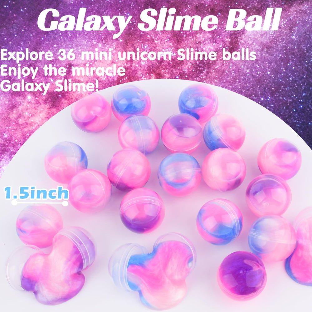 D'ALBA Unicorn Galaxy slime ball blue - non-sticky sensory play for classrooms