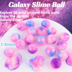 D'ALBA Unicorn Galaxy slime ball blue - non-sticky sensory play for classrooms
