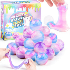 D'ALBA Unicorn Galaxy slime ball pink - vibrant stress-relief toy for kids