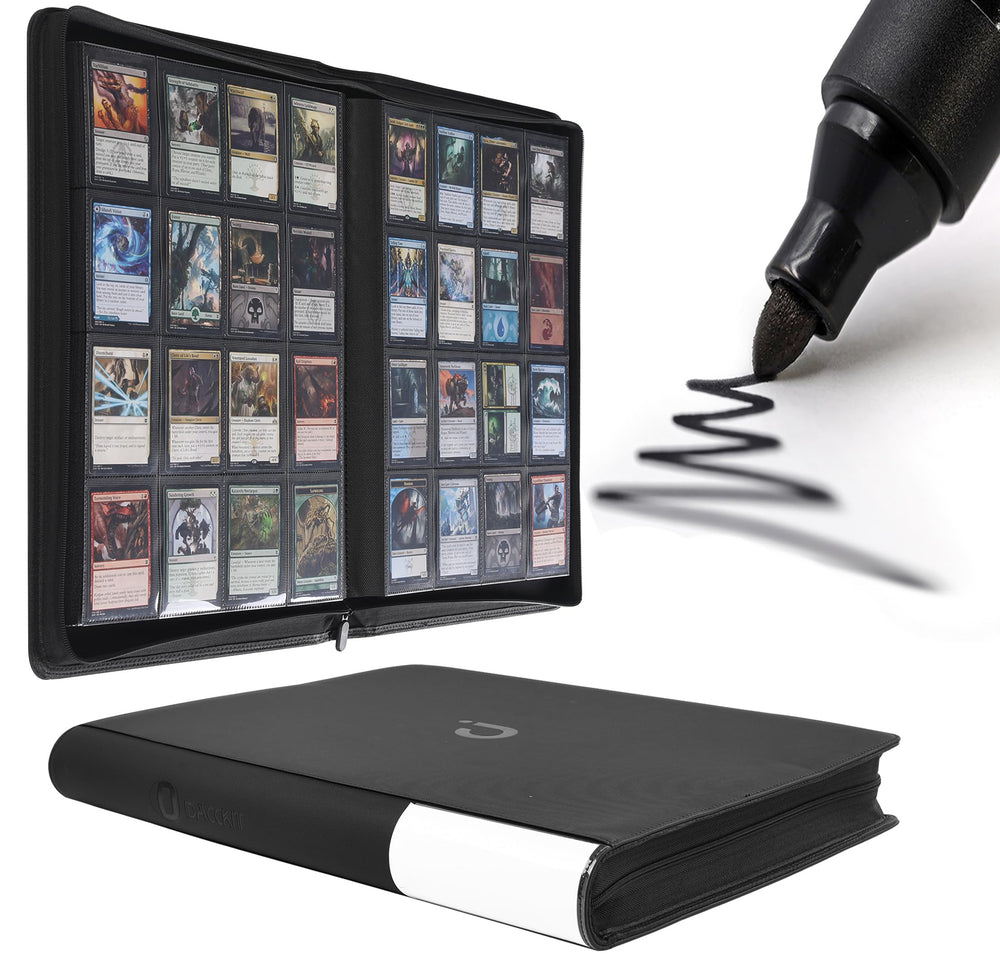 D DACCKIT Card Binder front cover with sturdy 16-pocket layout for easy viewing.