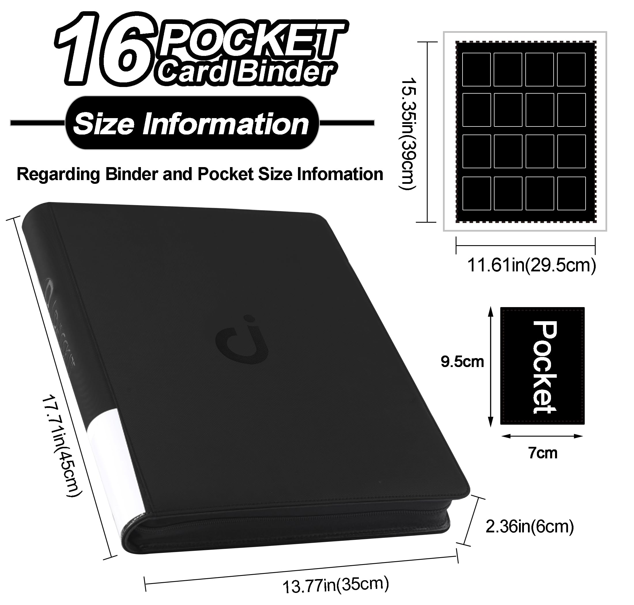 D DACCKIT card binder sleeves and transparent pockets enable quick card viewing.