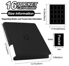 D DACCKIT card binder sleeves and transparent pockets enable quick card viewing.