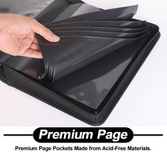 D DACCKIT comic binder opened inside view with six double-sided sleeves.
