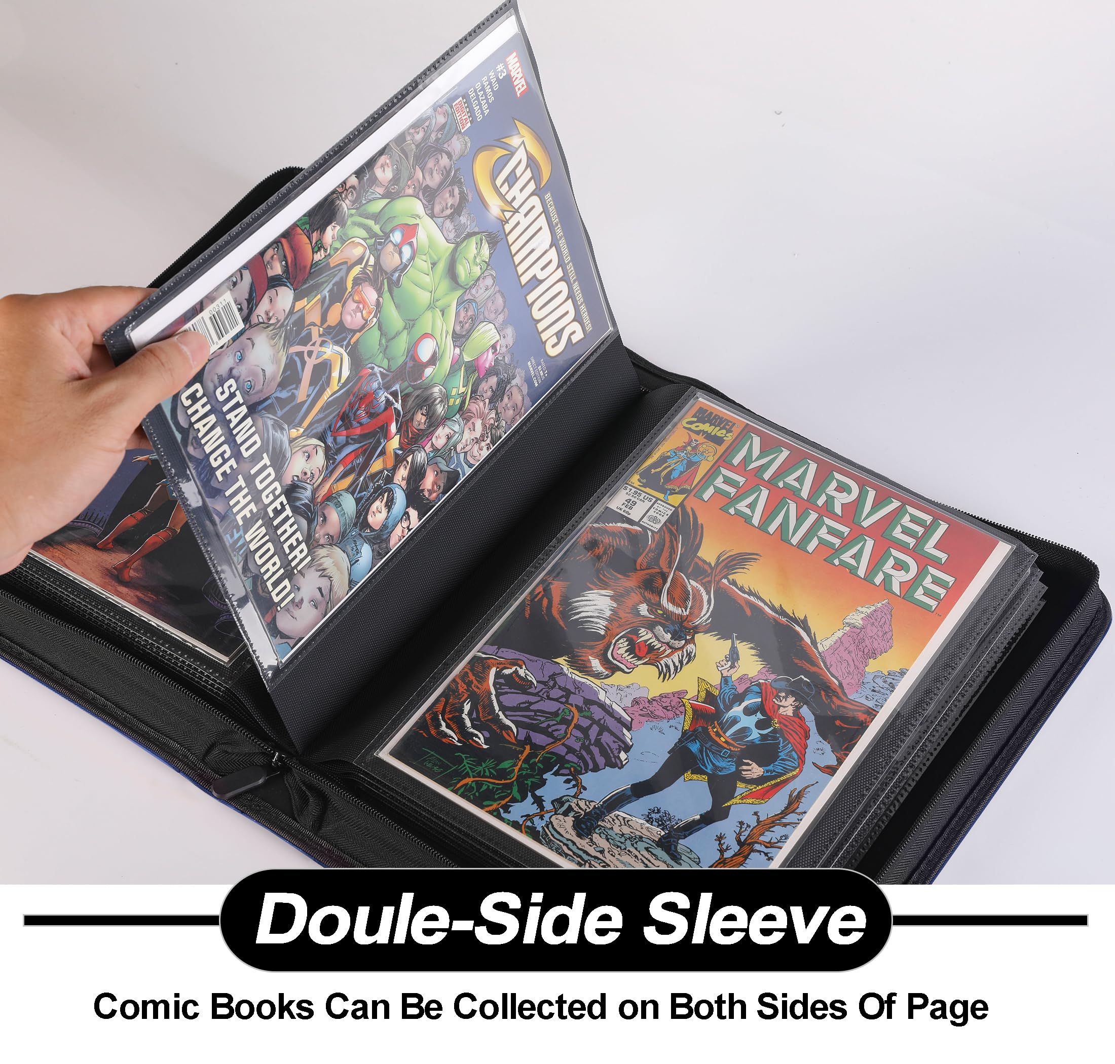 D DACCKIT binder sleeves with side-loading pockets for easy insertion.