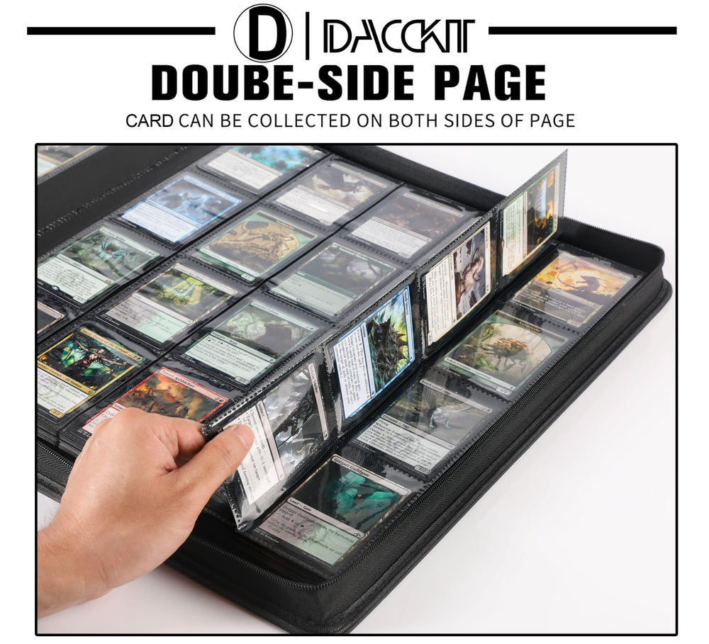 D DACCKIT binder side-label system enables quick categorization on shelves.