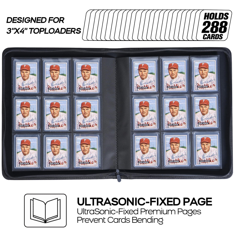 D DACCKIT Toploader Binder protects cards with water and dust-resistant pockets.