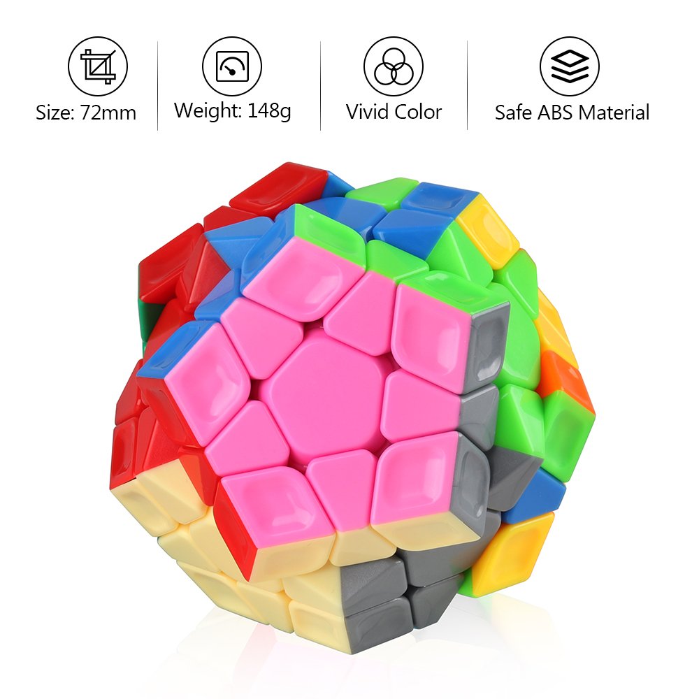 D-FantiX Cyclone Boys Megaminx rainbow color scheme simplifies piece identification