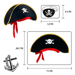 D-Fokes adjustable velvet pirate hat offers comfortable fit for adults and teens